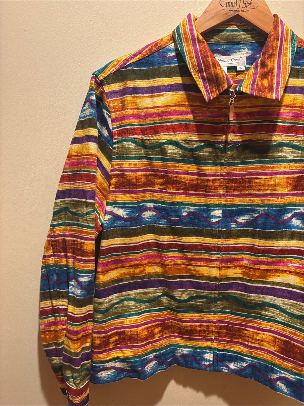 Colorful Striped Zip-Front Jacket - Multi - Picture 4 of 6